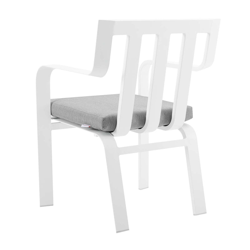 Baxley Outdoor Patio Aluminum Armchair Set of 2 in Gray/White by Modway