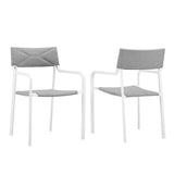 Raleigh Outdoor Patio Aluminum Armchair Set of 2 by Modway