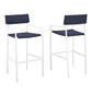 Raleigh Outdoor Patio Aluminum Bar Stool Set of 2 by Modway