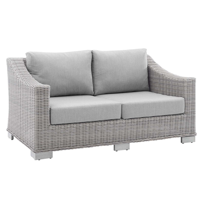 Conway Outdoor Patio Wicker Rattan Loveseat by Modway