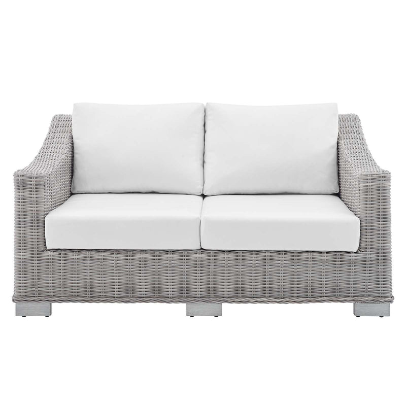 Conway Outdoor Patio Wicker Rattan Loveseat by Modway