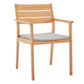 Viewscape Outdoor Patio Ash Wood Dining Armchair Set of 2 by Modway
