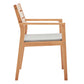 Viewscape Outdoor Patio Ash Wood Dining Armchair Set of 2 by Modway