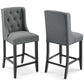 Baronet Counter Bar Stool Upholstered Fabric Set of 2 | Polyester by Modway