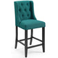 Baronet Counter Bar Stool Upholstered Fabric Set of 2 | Polyester by Modway