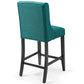 Baronet Counter Bar Stool Upholstered Fabric Set of 2 | Polyester by Modway