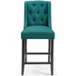 Baronet Counter Bar Stool Upholstered Fabric Set of 2 | Polyester by Modway