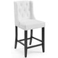 Baronet Counter Bar Stool Faux Leather Set of 2 White by Modway