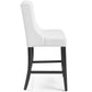 Baronet Counter Bar Stool Faux Leather Set of 2 White by Modway