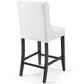 Baronet Counter Bar Stool Faux Leather Set of 2 White by Modway