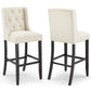 Baronet Bar Stool Upholstered Fabric Set of 2 | Polyester by Modway