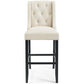 Baronet Bar Stool Upholstered Fabric Set of 2 | Polyester by Modway