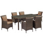 Conduit 7 Piece Outdoor Patio Wicker Rattan Dining Set by Modway
