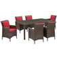 Conduit 7 Piece Outdoor Patio Wicker Rattan Dining Set by Modway