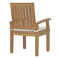 Marina 9 Piece Outdoor Patio Teak Dining Set Natural White by Modway