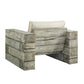 Manteo Rustic Coastal Outdoor Patio Sunbrella 4 Piece Set Light Gray Beige by Modway