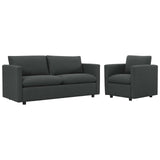 Activate Upholstered Fabric Sofa and Armchair Set Gray | Polyester by Modway