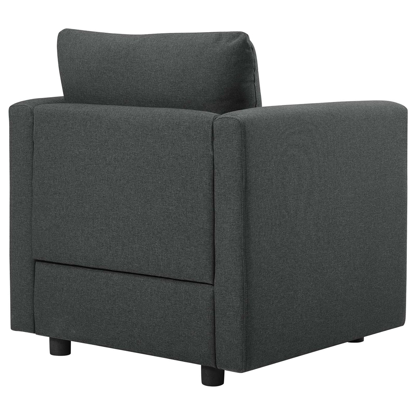 Activate Upholstered Fabric Sofa and Armchair Set Gray | Polyester by Modway