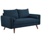Revive Upholstered Fabric Sofa and Loveseat Set Azure by Modway