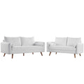 Revive Upholstered Fabric Sofa and Loveseat Set Azure by Modway