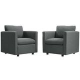 Activate Upholstered Fabric Armchair Set of 2 | Polyester by Modway