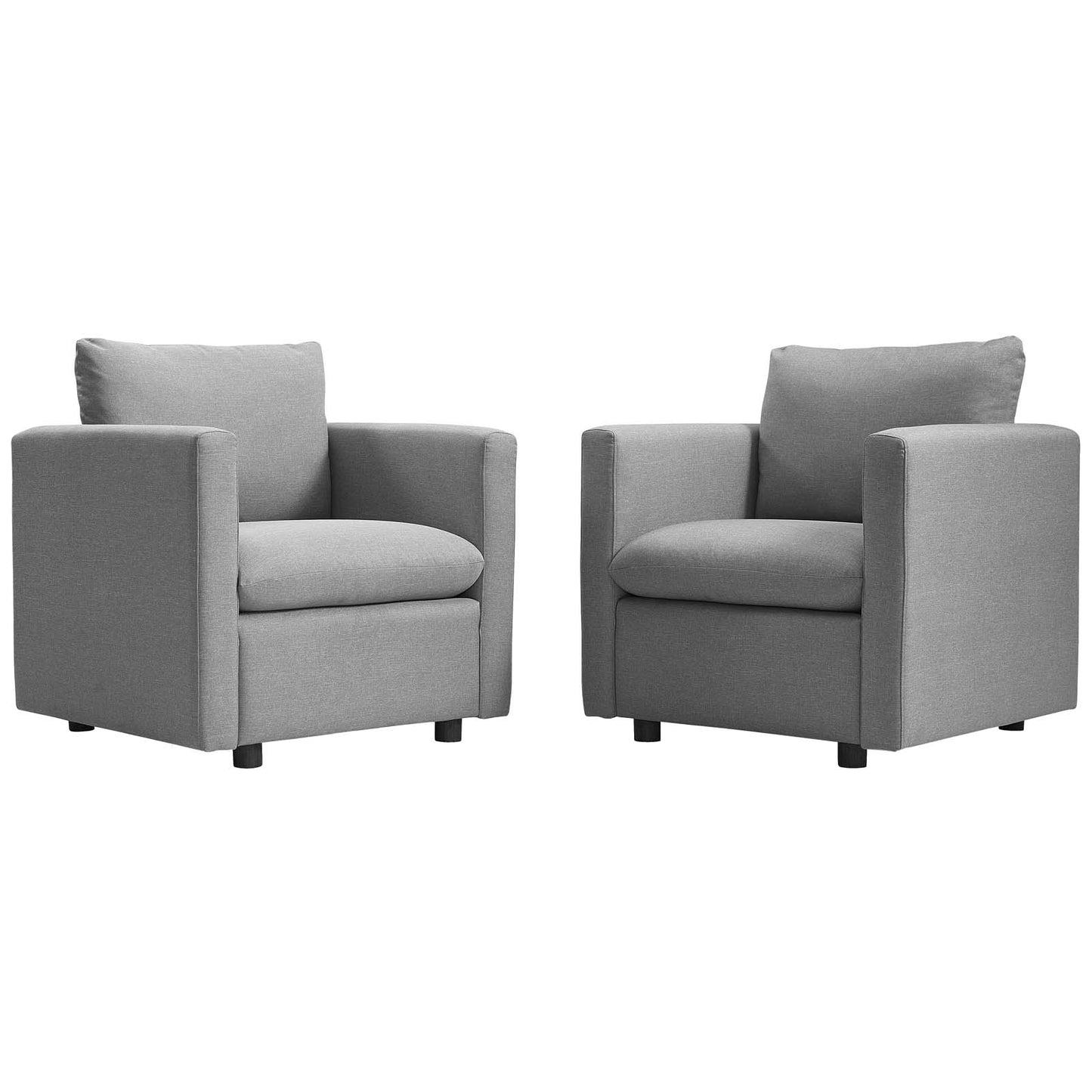 Activate Upholstered Fabric Armchair Set of 2 | Polyester by Modway