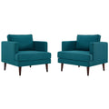 Agile Upholstered Fabric Armchair Set of 2 by Modway