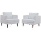 Agile Upholstered Fabric Armchair Set of 2 by Modway
