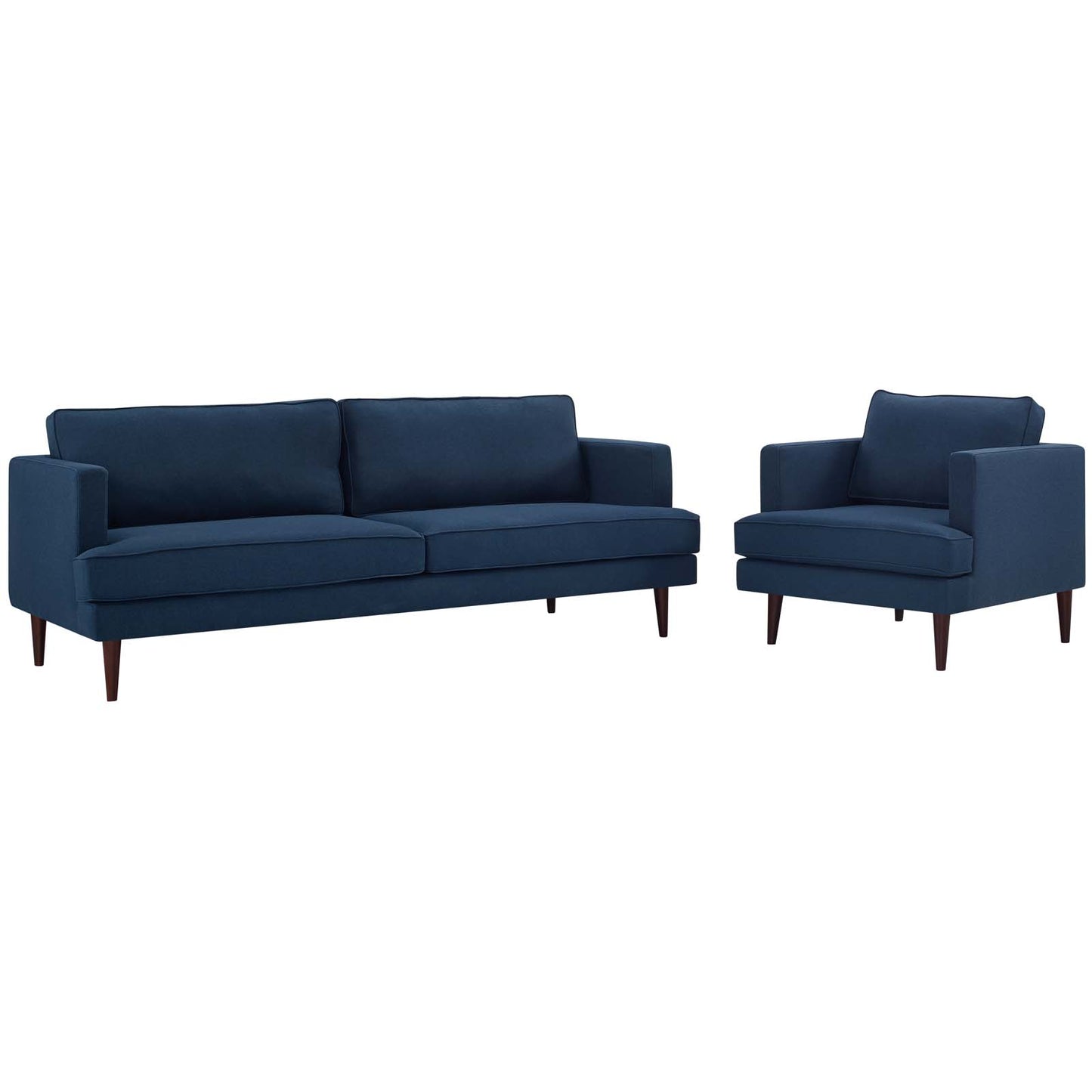 Agile Upholstered Fabric Sofa and Armchair Set by Modway