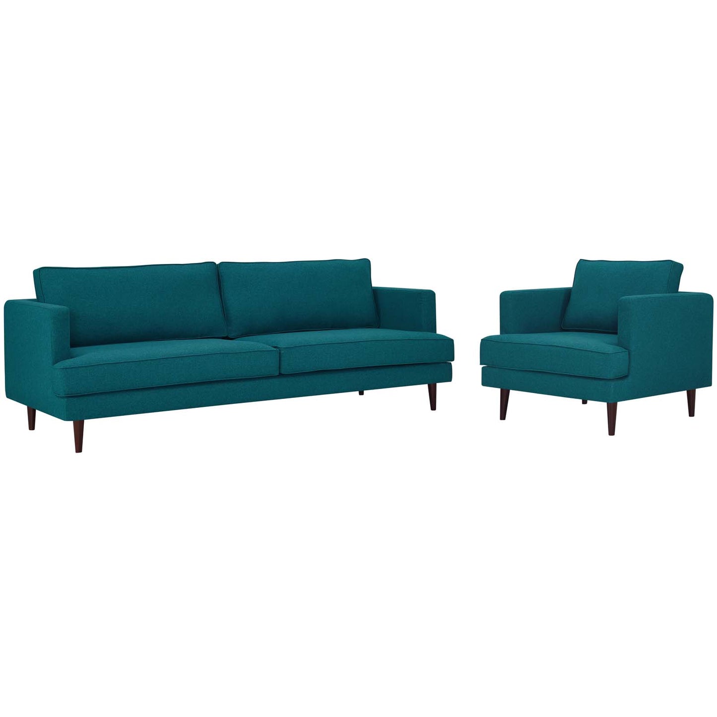 Agile Upholstered Fabric Sofa and Armchair Set by Modway