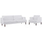 Agile Upholstered Fabric Sofa and Armchair Set by Modway