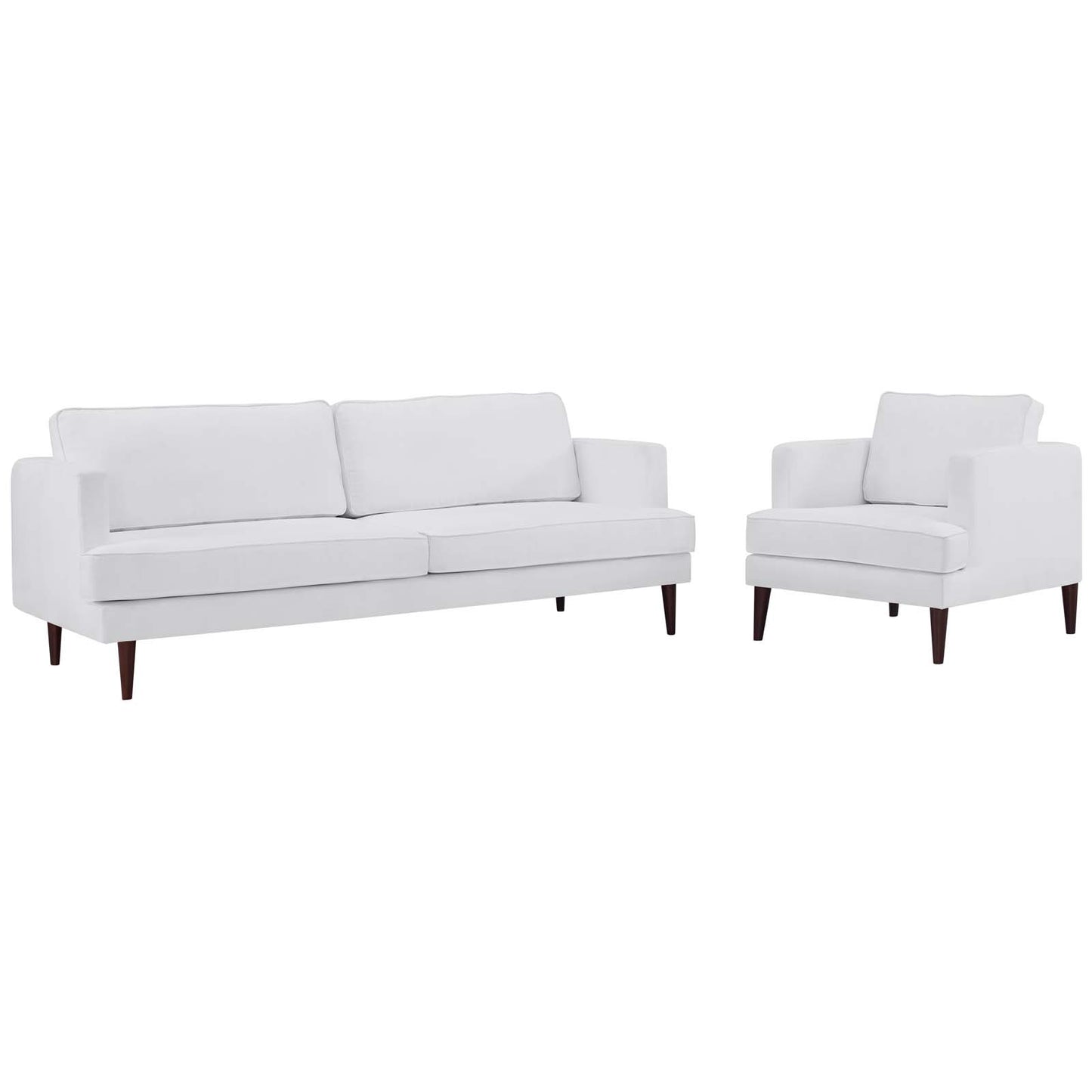 Agile Upholstered Fabric Sofa and Armchair Set by Modway