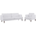 Agile Upholstered Fabric Sofa and Armchair Set by Modway