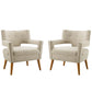 Sheer Upholstered Fabric Armchair Set of 2 | Polyester by Modway
