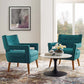Sheer Upholstered Fabric Armchair Set of 2 | Polyester by Modway