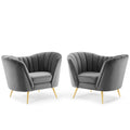 Opportunity Performance Velvet Armchair Set of 2 by Modway