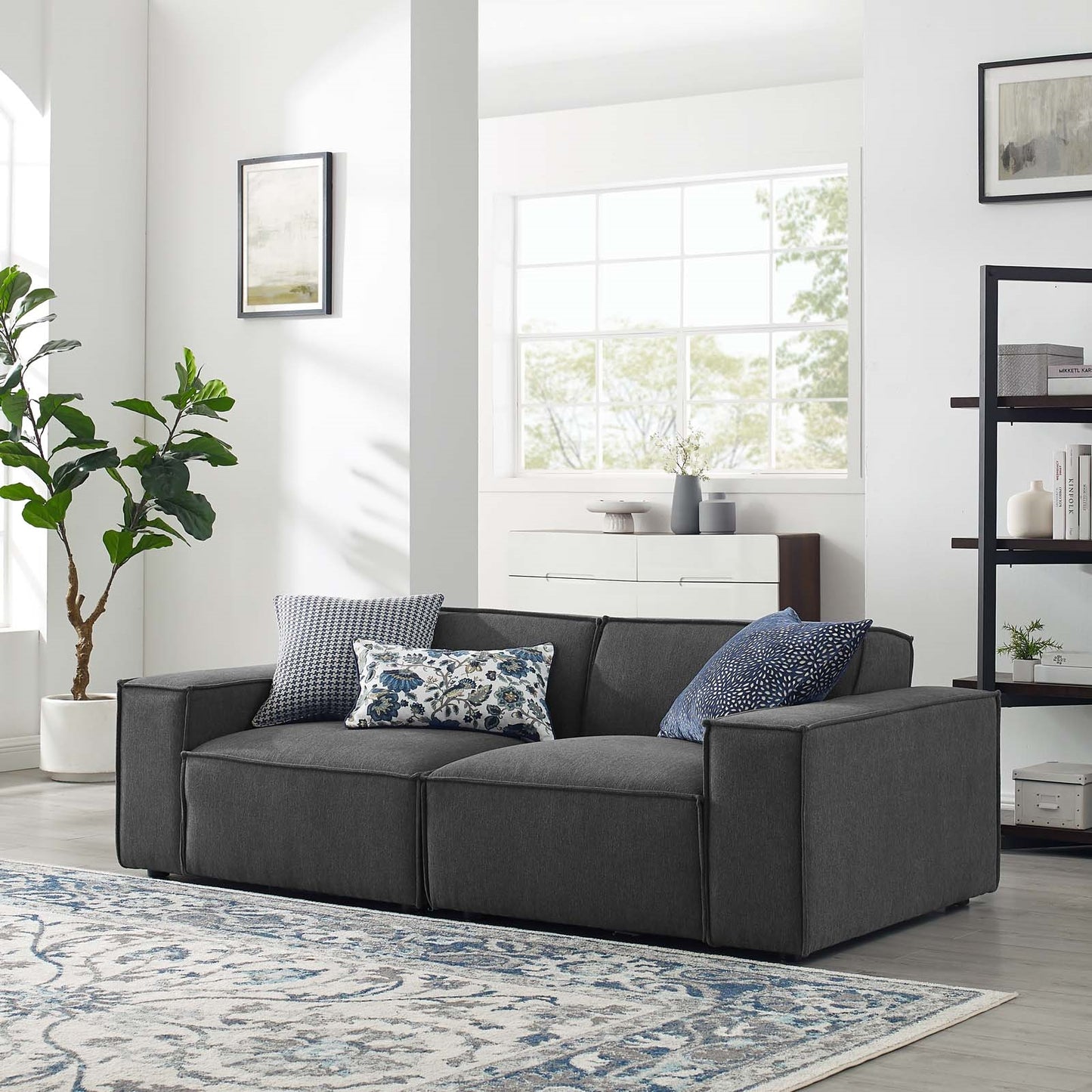 Restore 2-Piece Sectional Sofa | Polyester by Modway