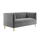 Shift Channel Tufted Performance Velvet Loveseat by Modway