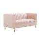 Shift Channel Tufted Performance Velvet Loveseat by Modway