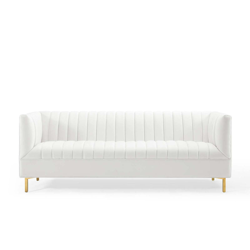 Shift Channel Tufted Performance Velvet Sofa by Modway