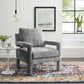 Rehearse Performance Velvet Armchair Gray | Polyester by Modway