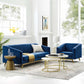Valiant Vertical Channel Tufted Performance Velvet Sofa and Armchair Set by Modway