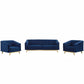 Valiant Vertical Channel Tufted Upholstered Performance Velvet 3 Piece Set by Modway