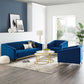 Valiant Vertical Channel Tufted Upholstered Performance Velvet 3 Piece Set by Modway