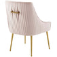Discern Pleated Back Upholstered Performance Velvet Dining Chair Set of 2  by Modway