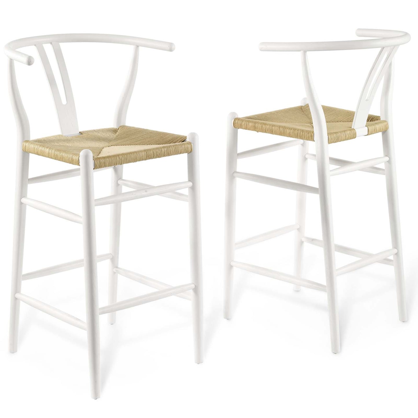 Amish Wood Bar Stool Set of 2 by Modway