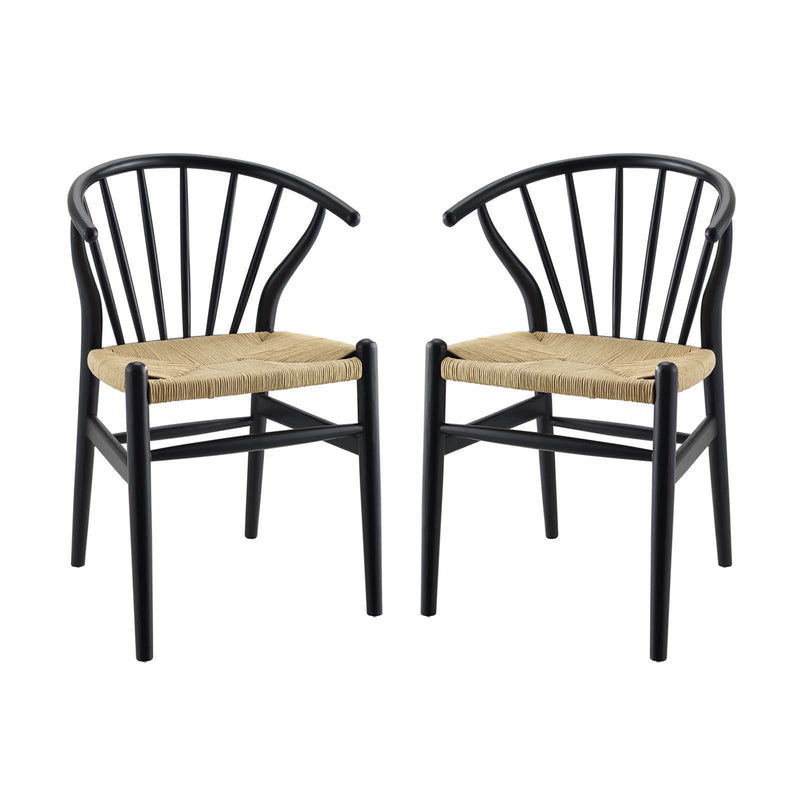 Flourish Spindle Wood Dining Side Chair Set of 2 by Modway