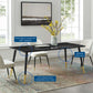 Vigor Rectangular Dining Table Black by Modway