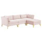 Ardent 4-Piece Performance Velvet Sectional Sofa by Modway