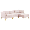 Ardent 4-Piece Performance Velvet Sectional Sofa by Modway